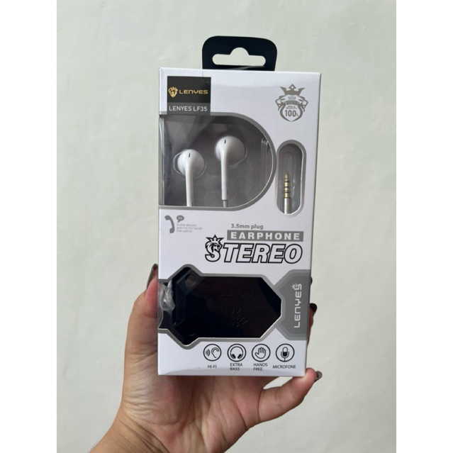 Headset Handsfree Earphone Lenyes LF35 Earphone Stereo Extra Bass