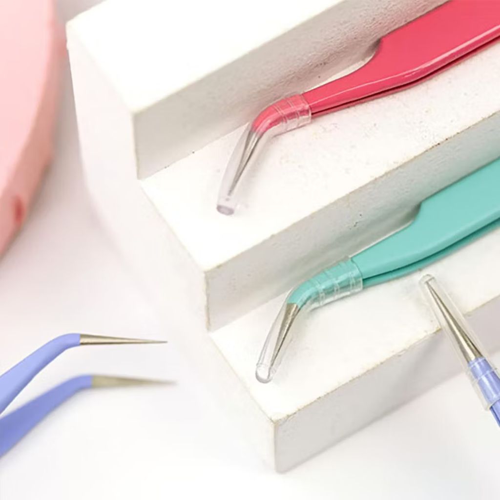 Pinset Bulu Mata Eyelash/ Pinset Lurus Bengkok/Extension Serbaguna