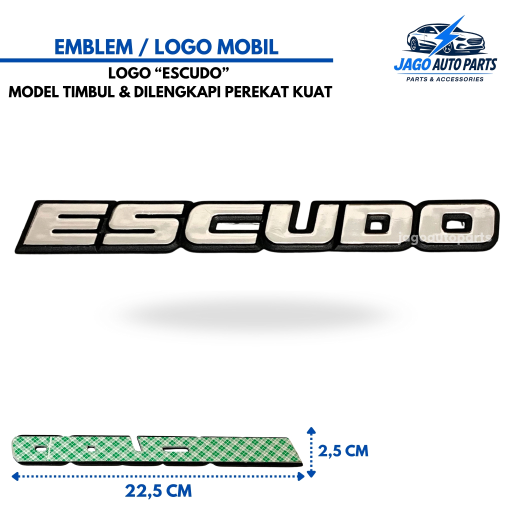 Emblem Atau Logo ESCUDO Suzuki Escudo Tahun Lama / Emblem Escudo Original