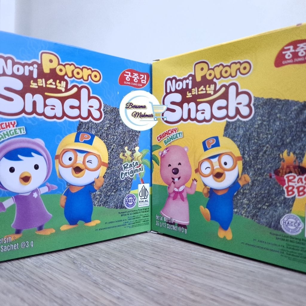 

Pororo Nori Snack 1 box (isi 12) rumput laut seaweed