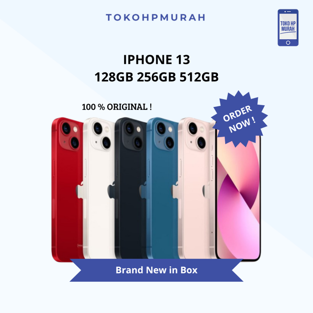 iPhone 13 128GB 256GB 512GB Starlight Midnight Pink Blue Red 5G