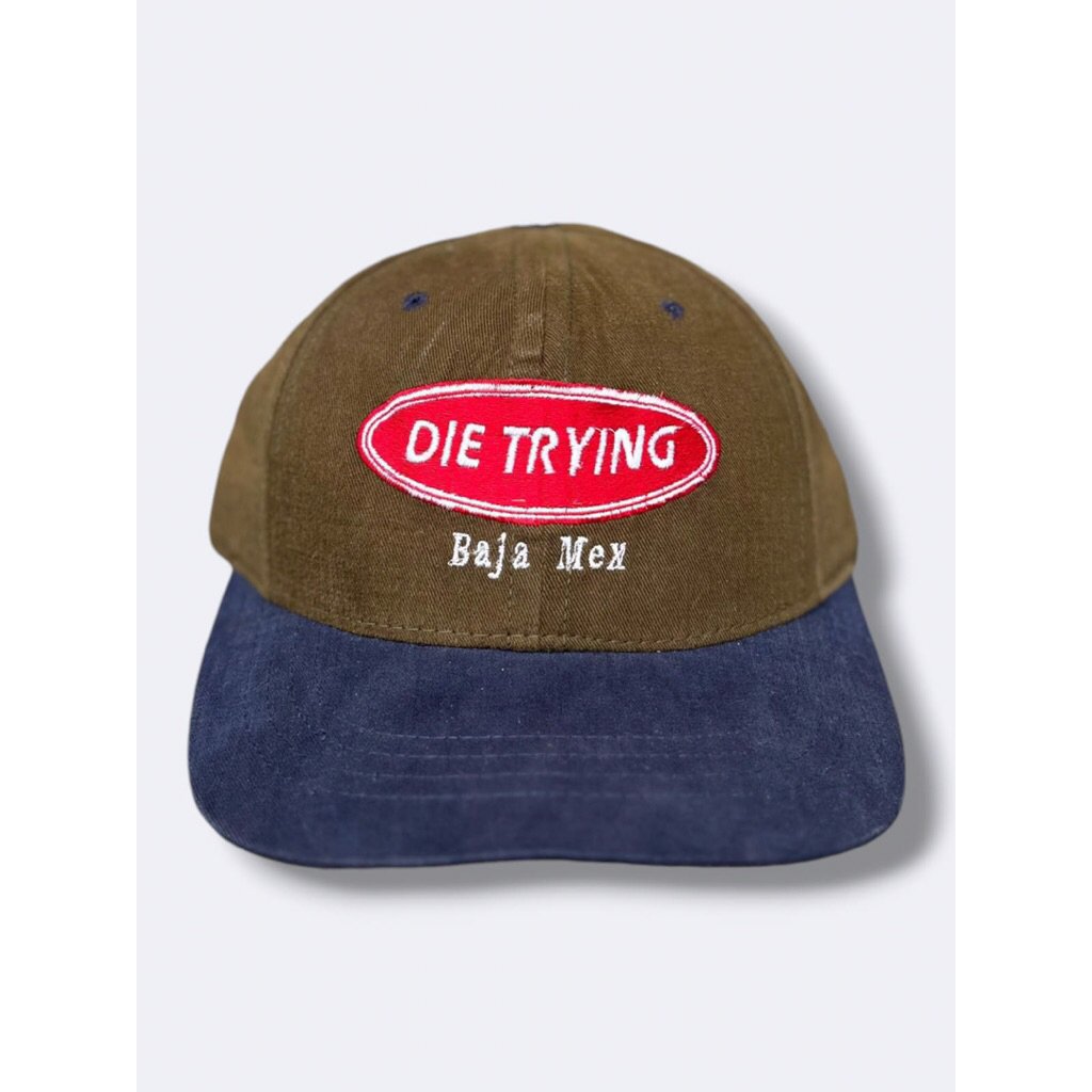 Topi Vintage usa Die trying baja mex surfing mexico baseball cap