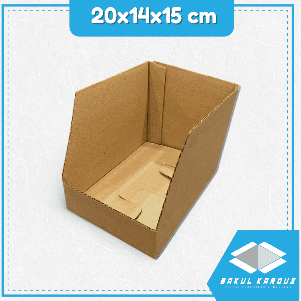 

kardus model bin box file ukuran 20x14x15 cm - partisi rak barang