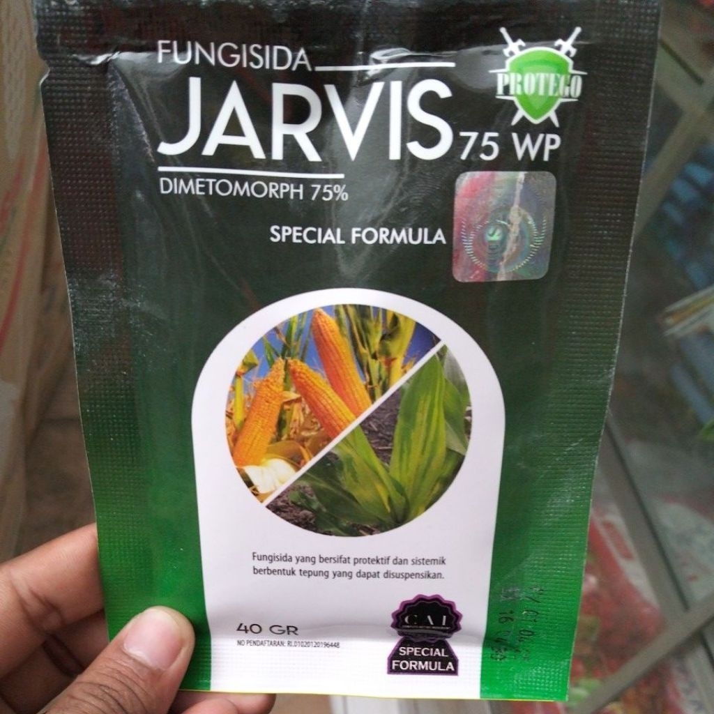 fungisida jarvis 40 gr bulai jagung dimetomorph 75% busuk batang