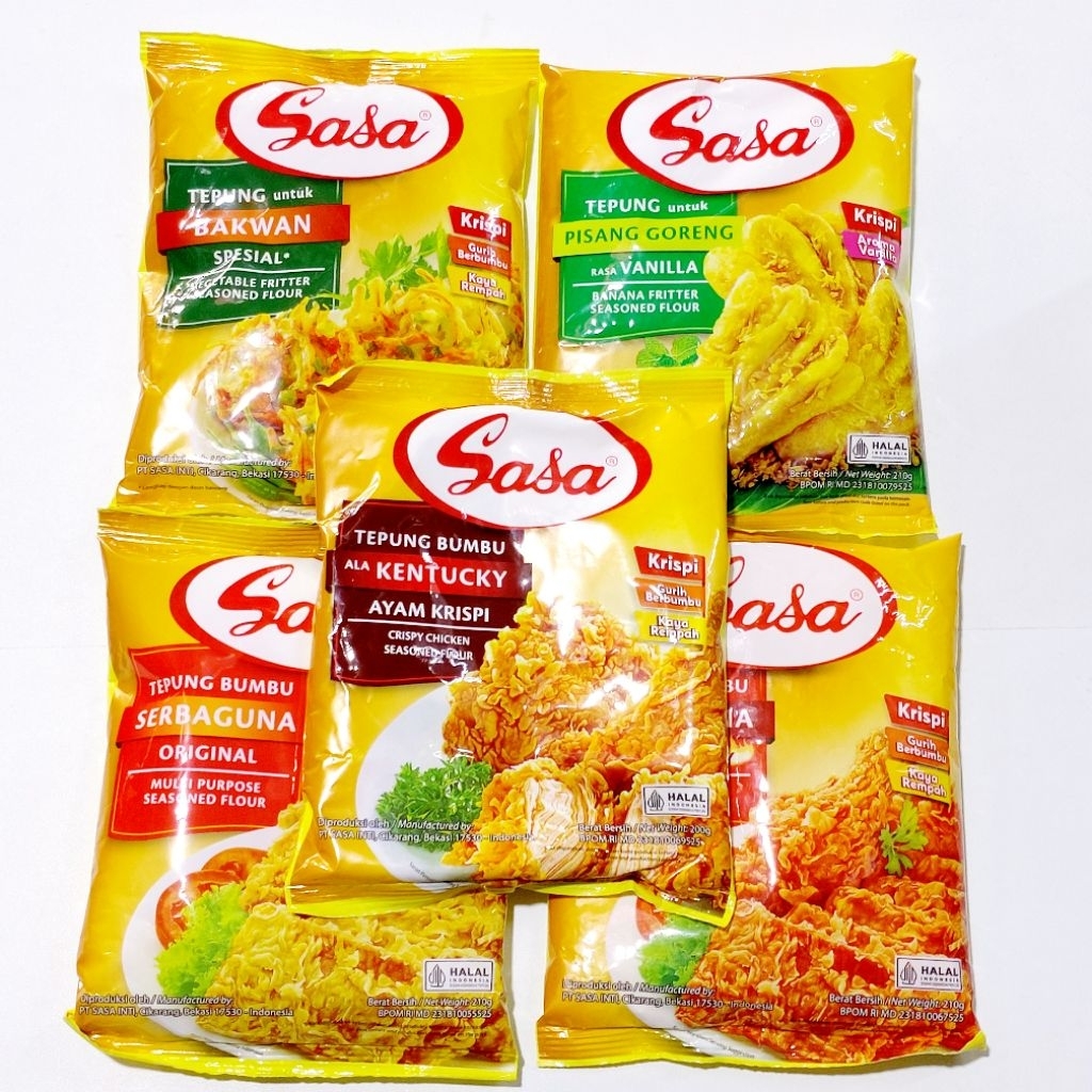 

TEPUNG SASA UKURAN TANGGUNG, ORIGINAL,HOT SPYCY,KENTUCKY,BAKWAN,PISANG