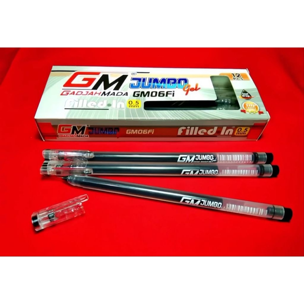 TERBARU Pulpen gel gm jumbo per box 12 pcs