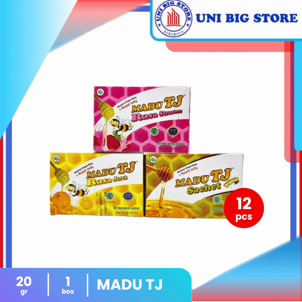 

Madu TJ Sachet Original Jeruk Strawberry 20 gr x 12 sachet Honey BOX