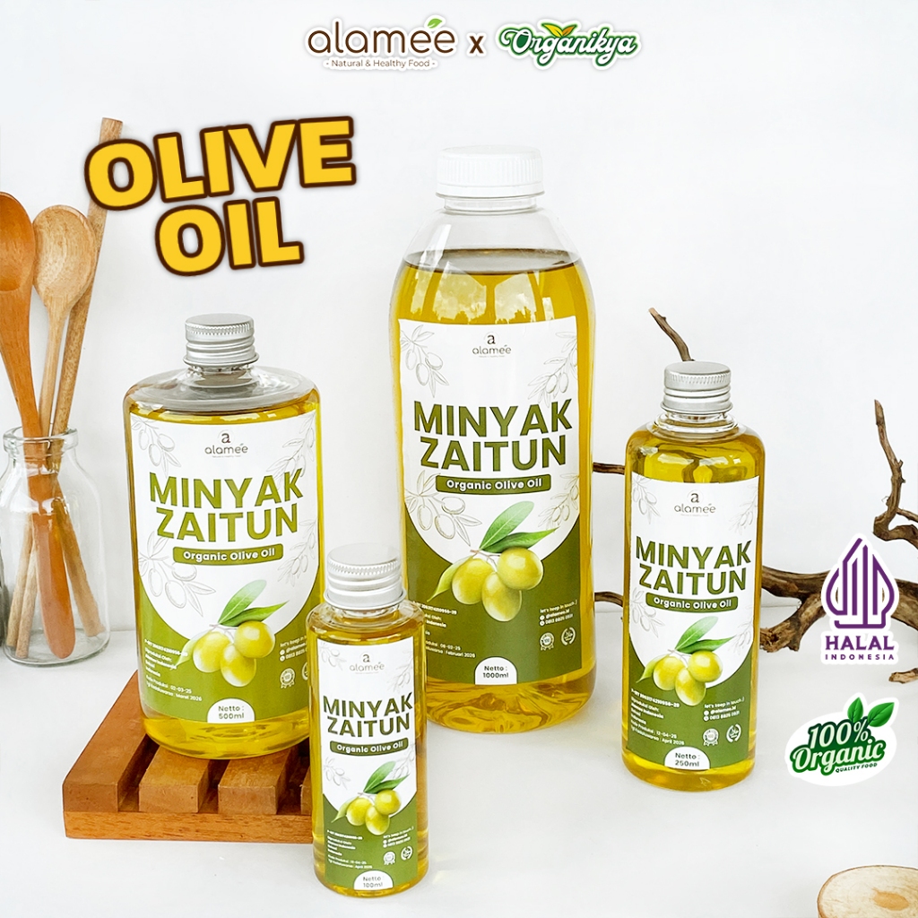 

ALAMEE Minyak Zaitun Olive Oil Extra Virgin Organic Organik Murni Asli Masakan EVOO organikya