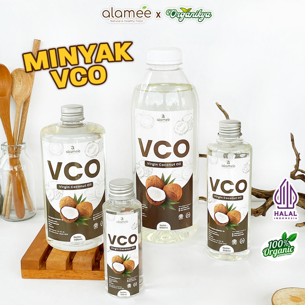 

ALAMEE Virgin Coconut Oil Minyak Kelapa Murni Extra VCO Asli Dapat Diminum Masak Minum organikya
