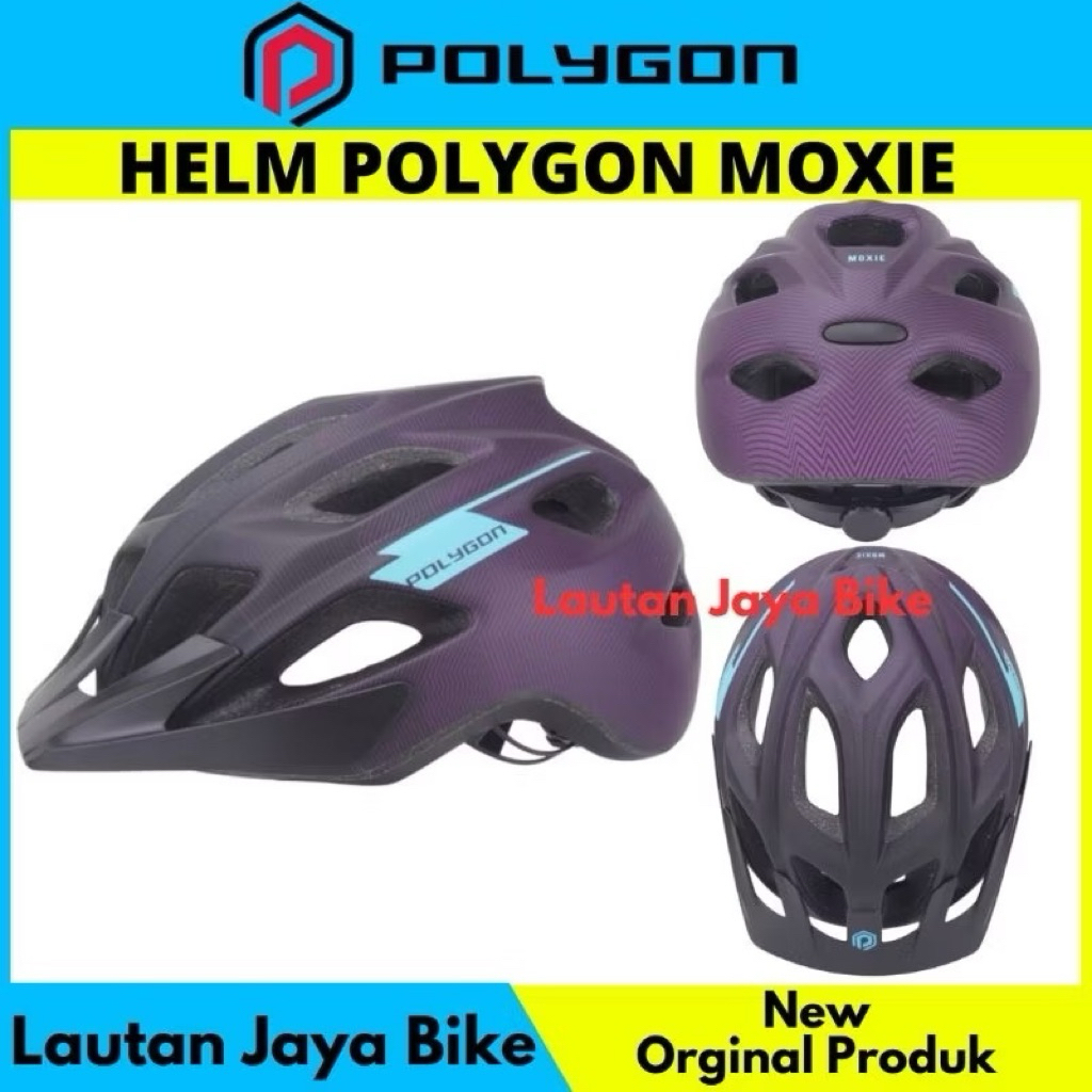 Helm Sepeda Polygon Moxie Purple New