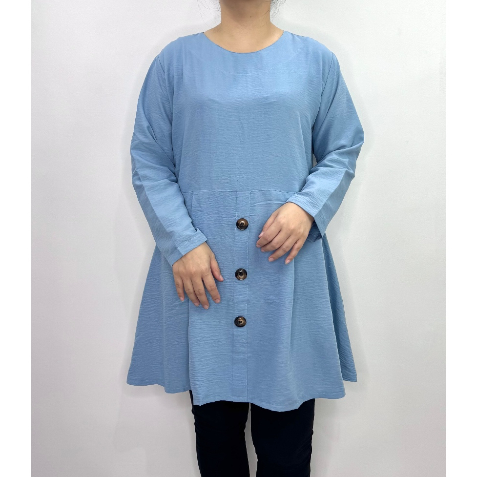 LVL - Blouse Wanita Merin Atasan Long Blus Jumbo Model Baru Tunik Bigsize