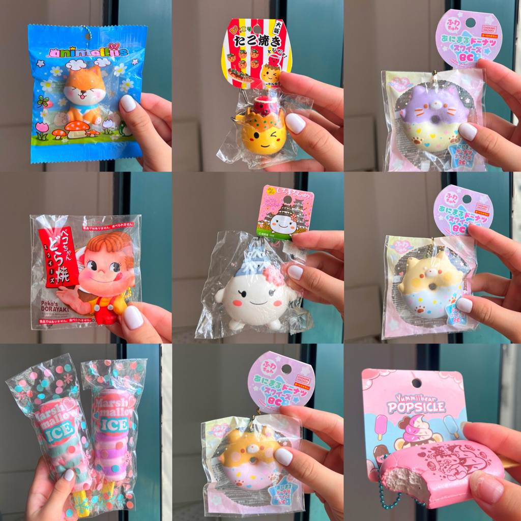 SQUISHY RARE SALES MURAH‼️ PUNI MARU, IBLOOM, CAFE DE N, SANRIO, PICNIC, MOMOCUPPY, BEAR SCHOOL, SAM