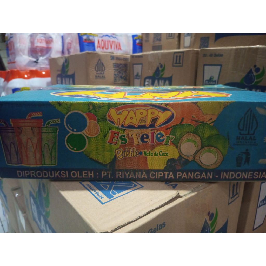 

Happy es teler bubble natadecoco 1 dus isi 24 gelas / minuman manis