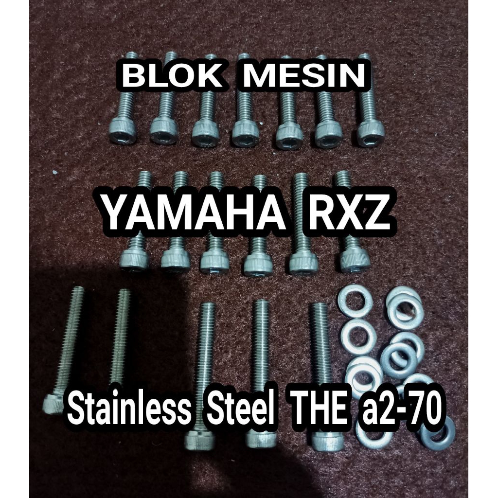 Baut Blok Mesin Stainless Yamaha Rxz