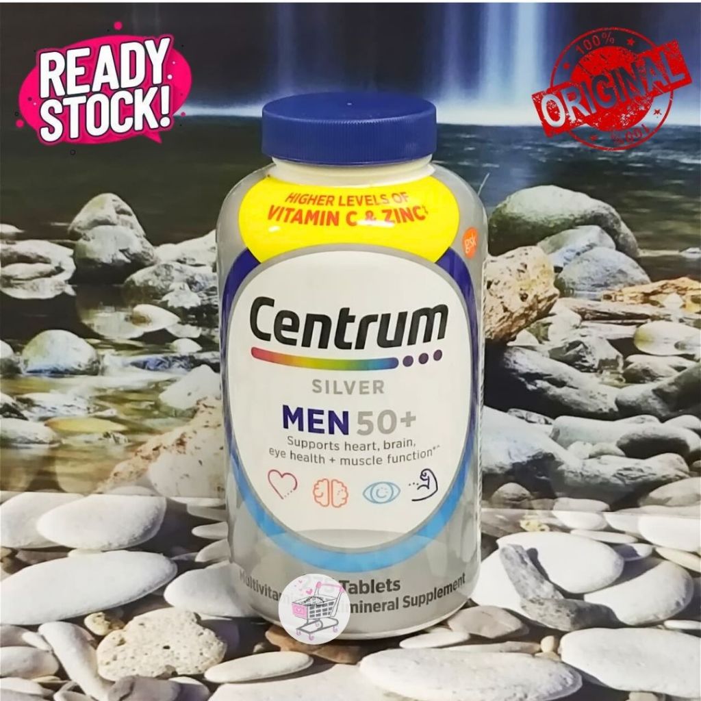 (100% ORIGINAL) CENTRUM - Silver Men 50+ (275 Tablets)