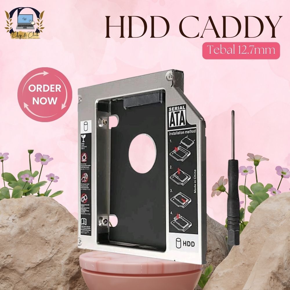 SSD HDD Caddy Laptop Toshiba SATA DVD SLOT Harddisk 12.7mm Tebal | 9.5mm Slim
