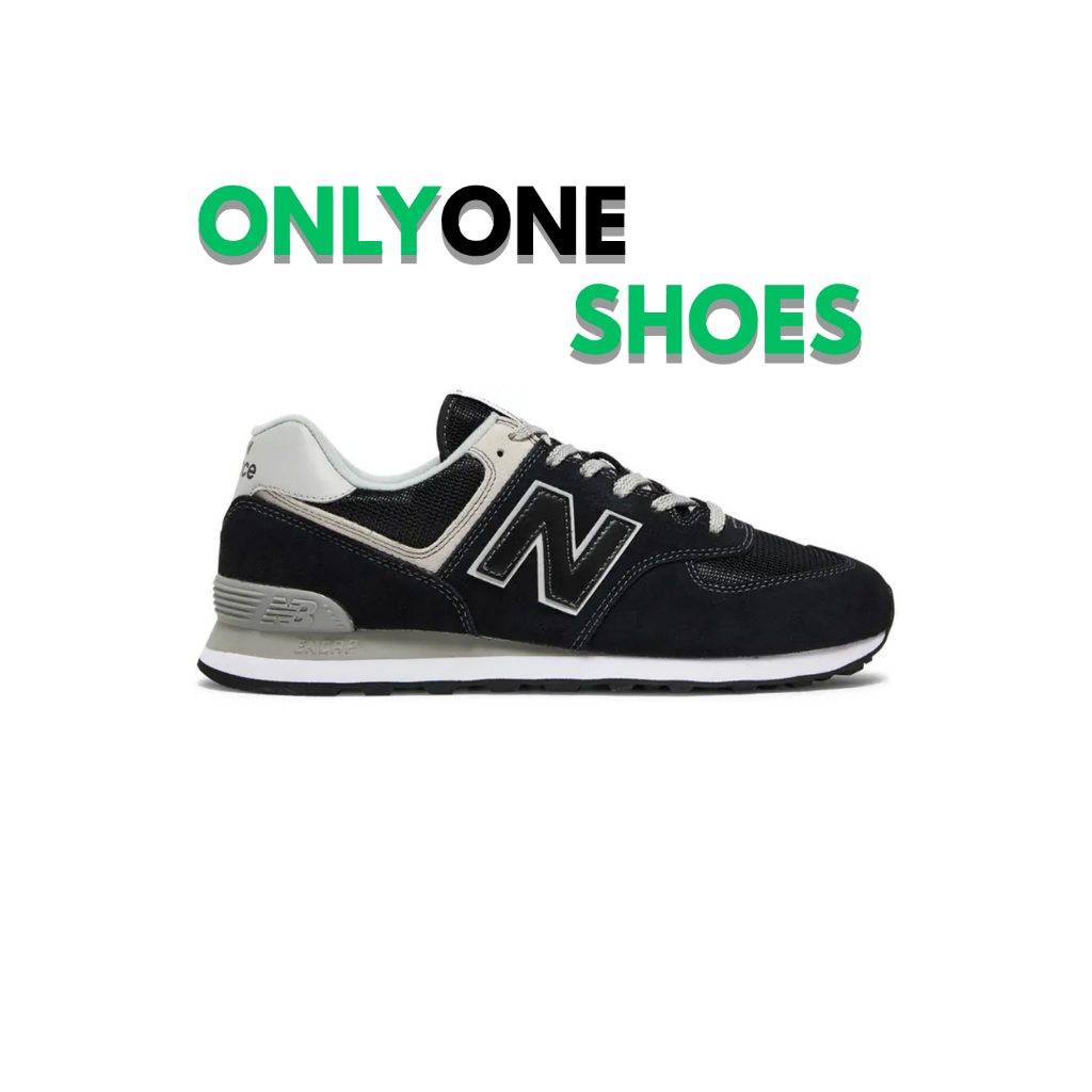 sepatu sneakers 574 CLASSIC BLACK GREY WHITE