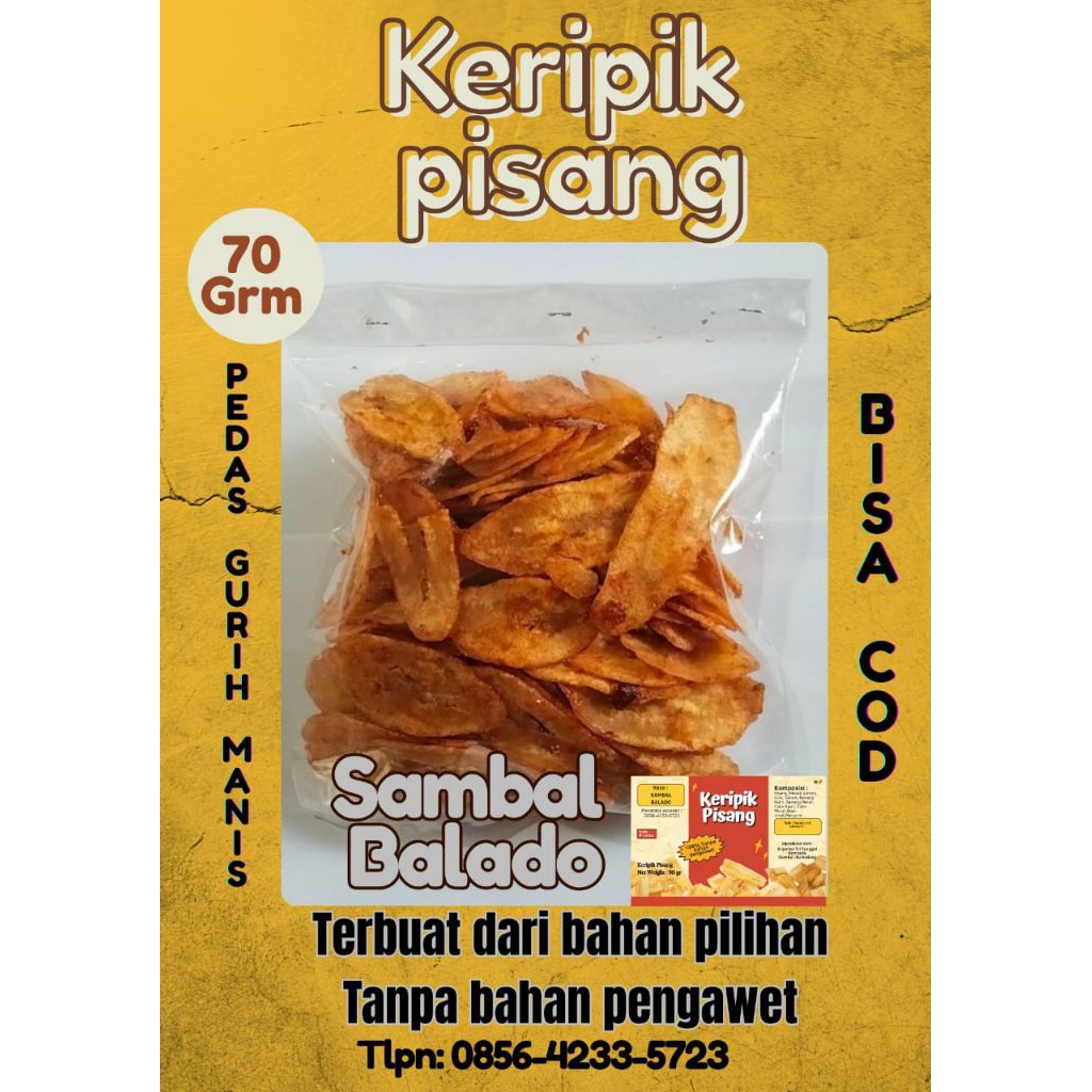 

keripik pisang sambal balado 70 grm