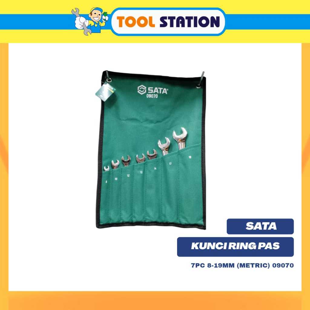 SATA KUNCI RING PAS 7PC 8-19MM (METRIC) 09070