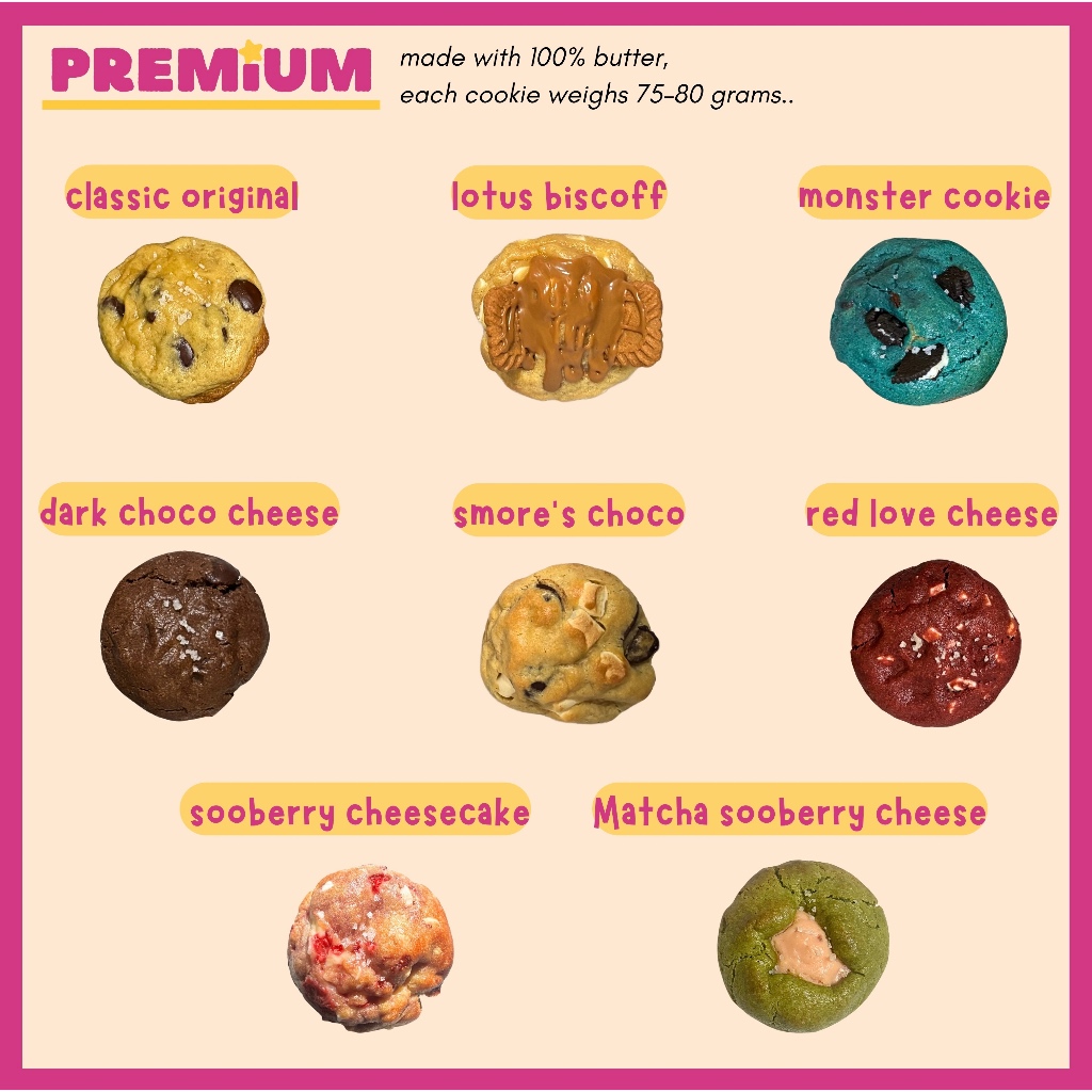 

[BUY 5 GET 1 FREE] Soft Cookies Premium 100% Full Butter by Everbite.id