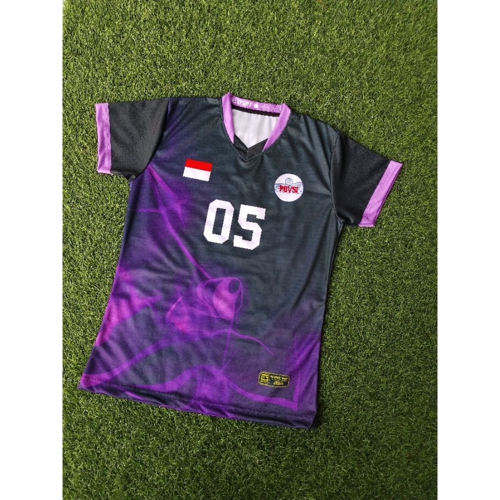 Kaos Jersey Voli Full Printing Gratis Tamnah Nama Nomor Logo Sponsor