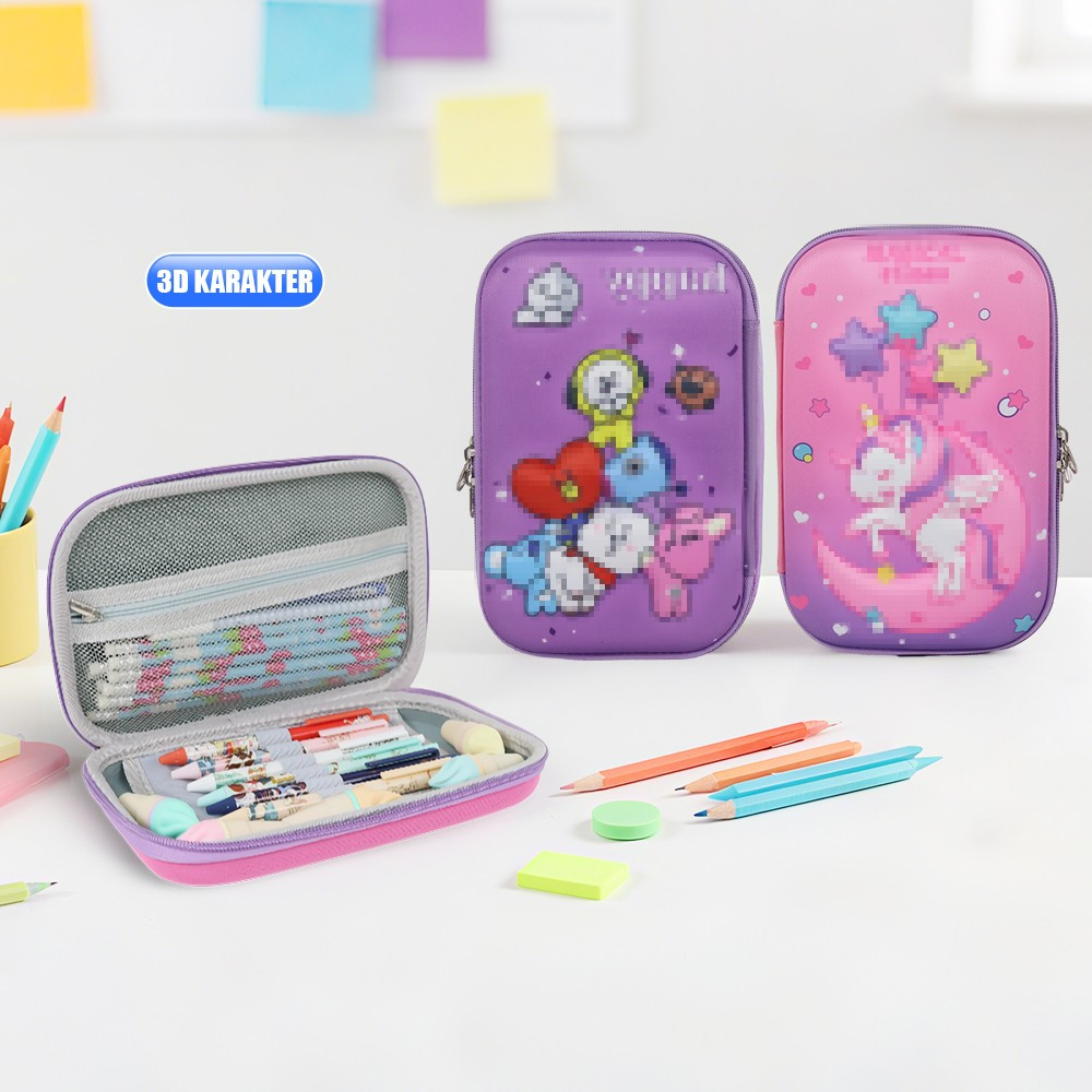 

Kotak Pensil 3D Karakter Kartun Lucu / Tempat Pensil Anak Sekolah / Kotak Pensil Besar Pencil Case Cartoon / Tempat Pinsil Kotak Besar Alat Tulis Import stockami A82