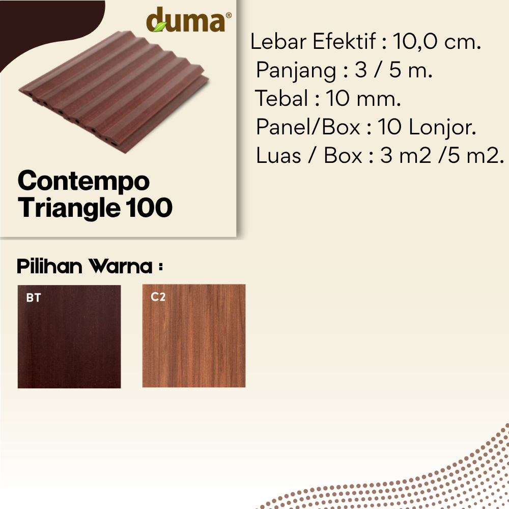 DUMA PANEL WPC Contempo Triangle 100 // Wallpanel & Plafon