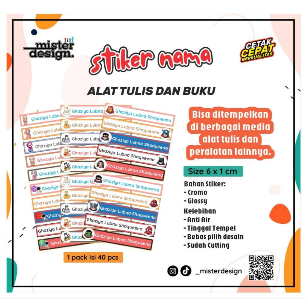 

Stiker Nama Alat Tulis