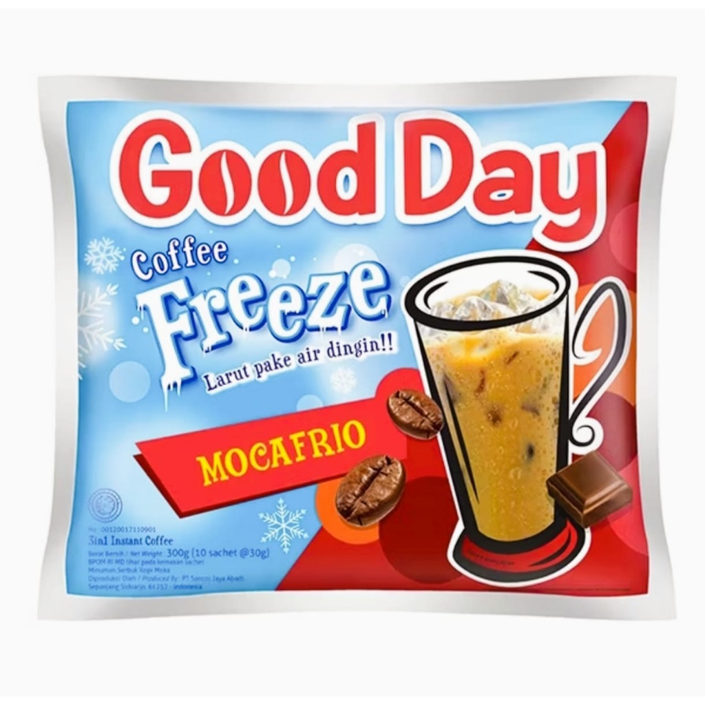

Good Day Coffee Freeze Mocafrio 30Gr / 1r renceng isi 10 sachet