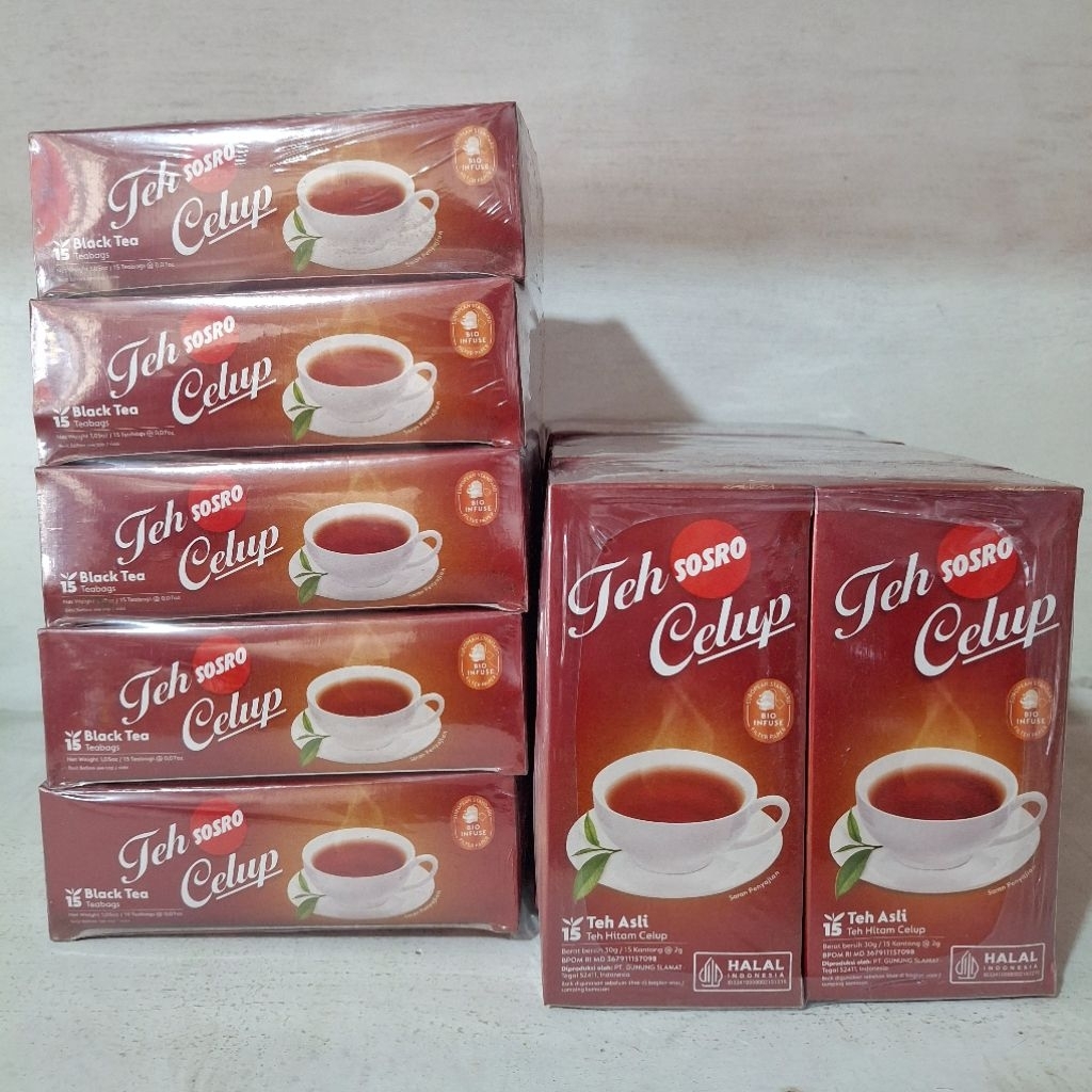 

Sosro Teh Celup Satu Slop isi 10 Box (15 celup)