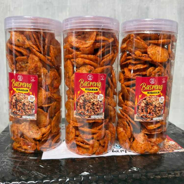 

Basreng Ayam Pedas Daun Jeruk Bentuk Koin Renyah 275 gr Jar 1300 ml / Basreng Premium Bisa COD