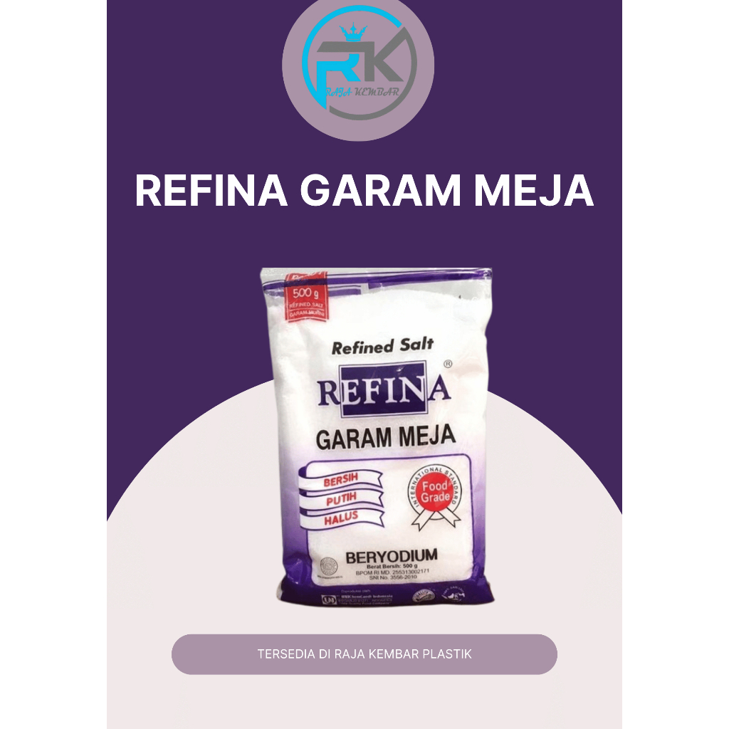 

REFINA GARAM MEJA 500GR, 250GR
