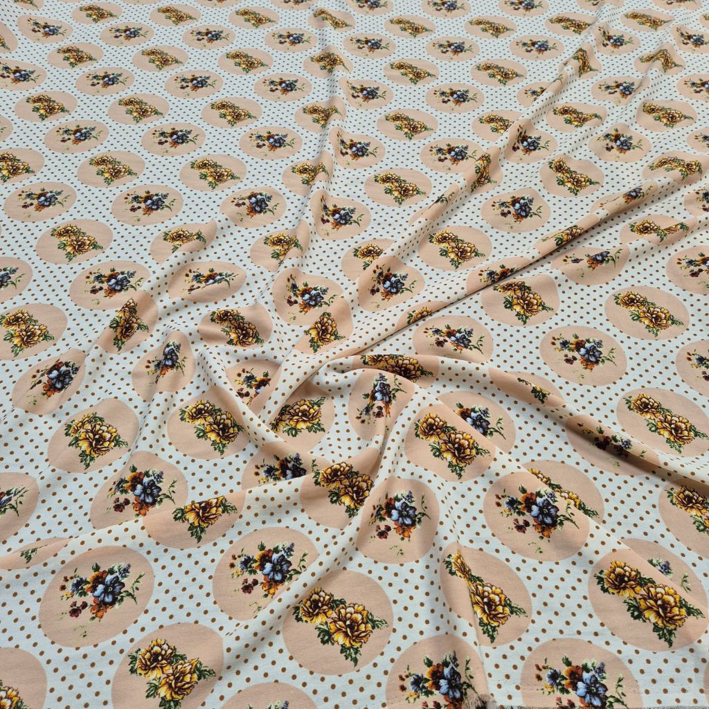 Kain wolly crepe - kain moscrepe - kain zara crepe - kain crepe motif  MAt