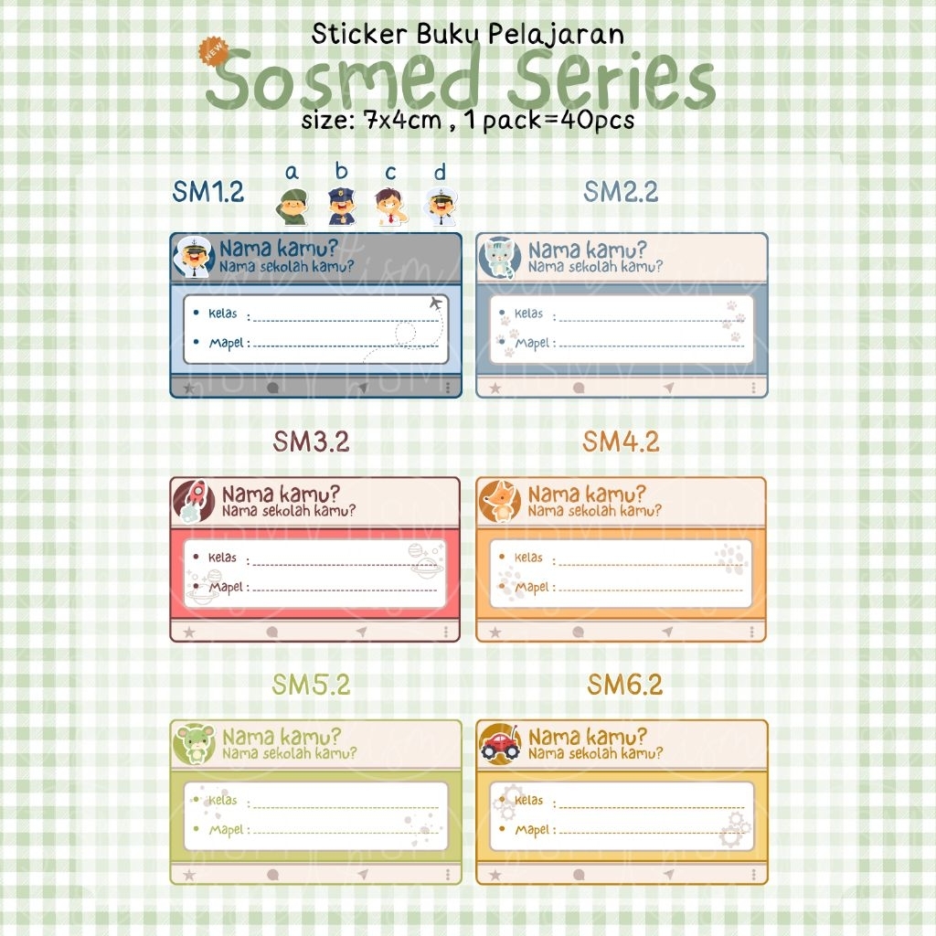 

Sticker Label Nama Buku Pelajaran Mapel Sekolah