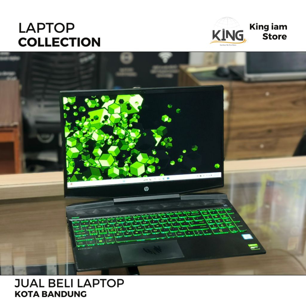 Laptop Gaming HP Pavilion 15 i7 GTX 1660Ti 6GB 144Hz SSD 512GB RAM 16GB Bekas Mulus Murah