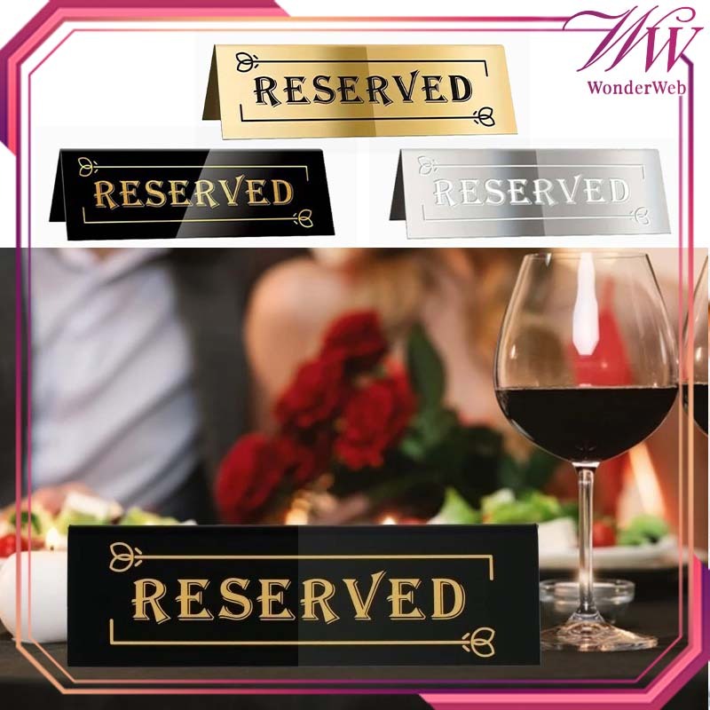 

Reserved Table Sign Akrilik Papan Meja Reserved Restoran Kafe Papan Reserved Sign Reserved