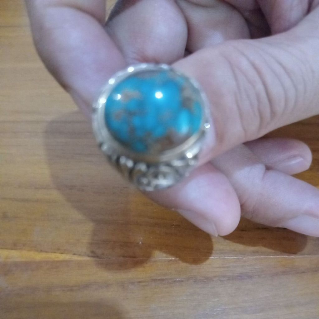 Natural Cincin Batu Pirus Persia 100% batu Asli
