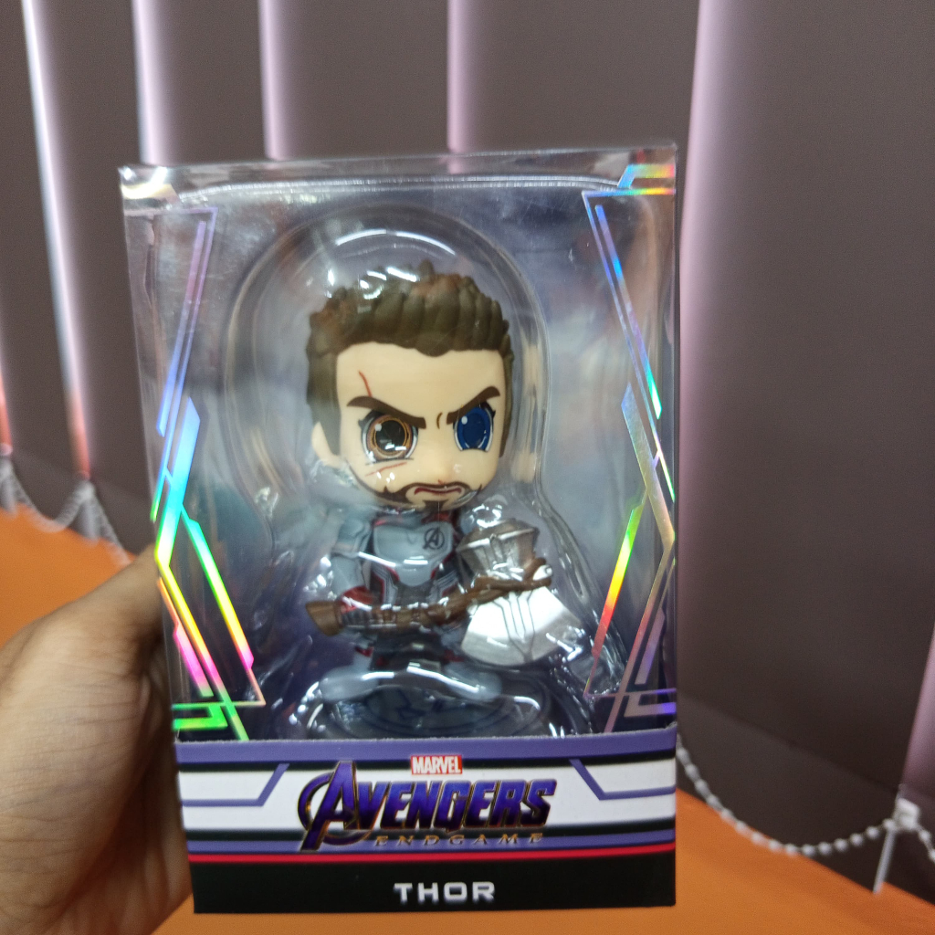 Action Figure Avengers End Game Q Version THOR Mini Figure Bobble Head Toy