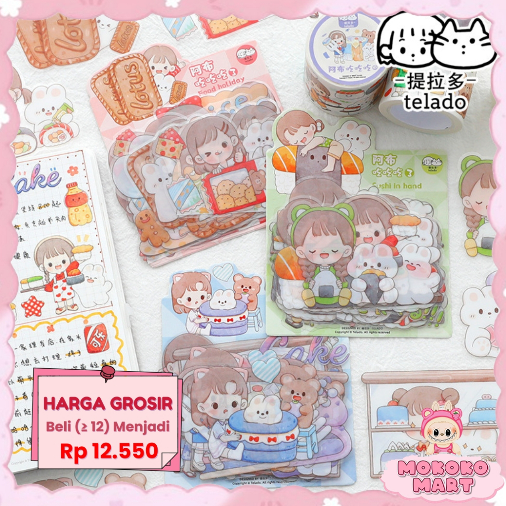 

MM 1 Pack Isi 30pcs Sticker Decor Set Stiker DIY Dekor Buku Diary Telado Lotus Anti Air - TLD15