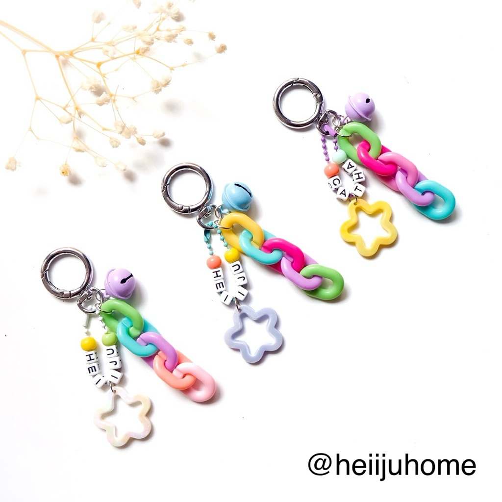 Gantungan Kunci Nama Custom / Gantungan Kunci Custom / Gantungan Kunci Anak / Keychain Bagcharm