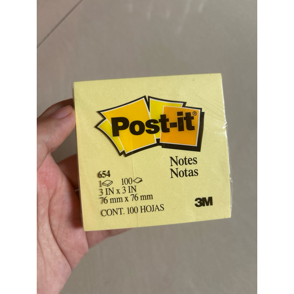 

Post It 3M Sticky Notes 654 (76mm x 76 mm)