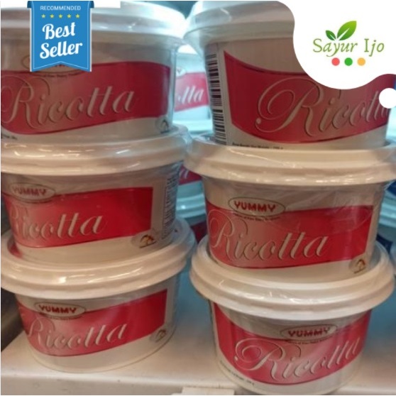 

YUMMY Ricotta Cheese 250 Gram / Pack Fresh Keju Creamy Rikota Susu Olahan Premium HALAL
