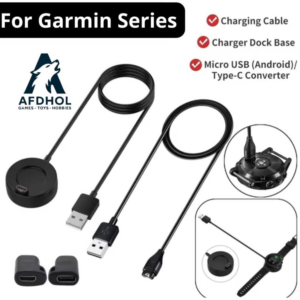 KABEL DOCK BASE CHARGER GARMIN FORERUNNER FENIX INSTINCT VIVOACTIVE 5 6 VENU 2 PLUS 2S SQ MUSIC TACT