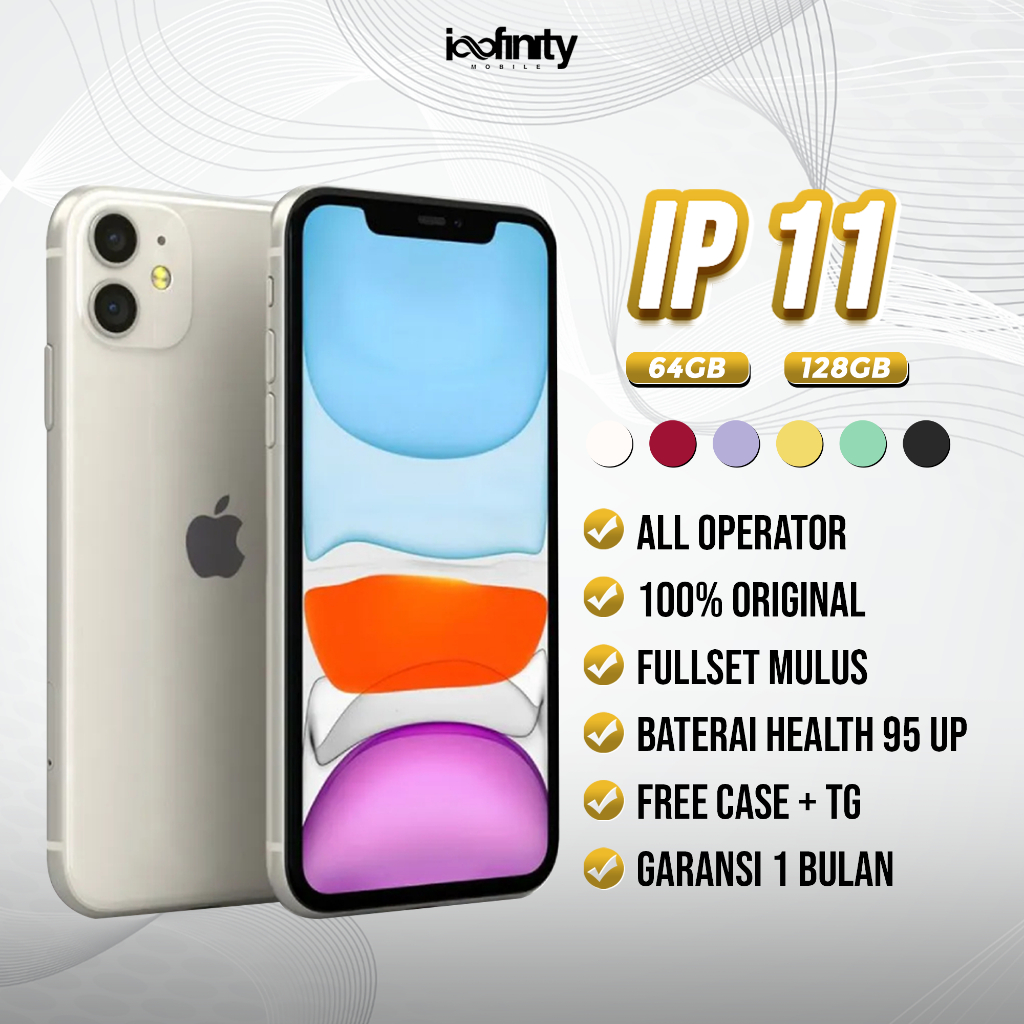 HP iP 11 64GB - 128GB SECOND FULLSET ALL OPERATOR