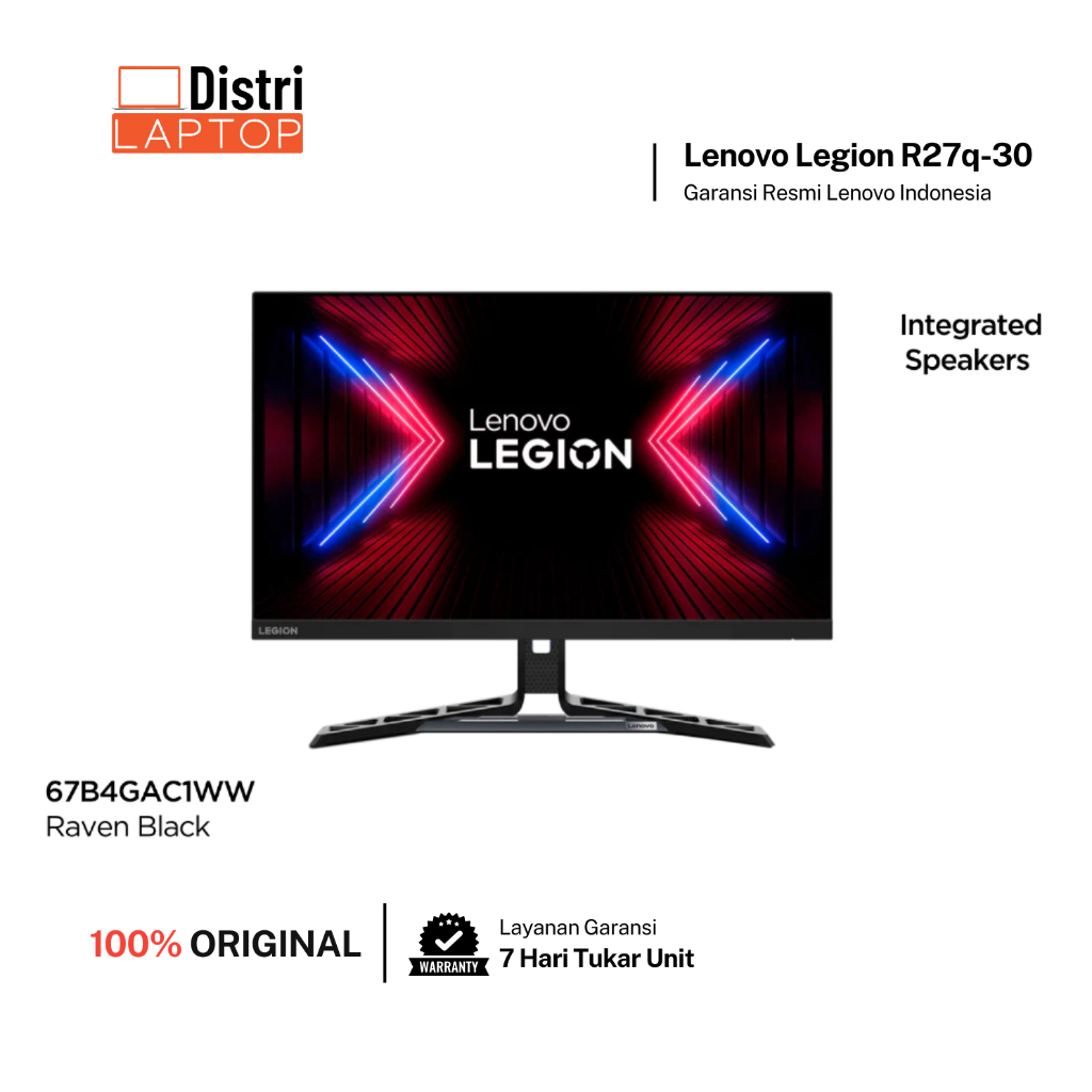 Monitor Lenovo Legion R27q-30 27-inch QHD 165Hz Garansi Resmi