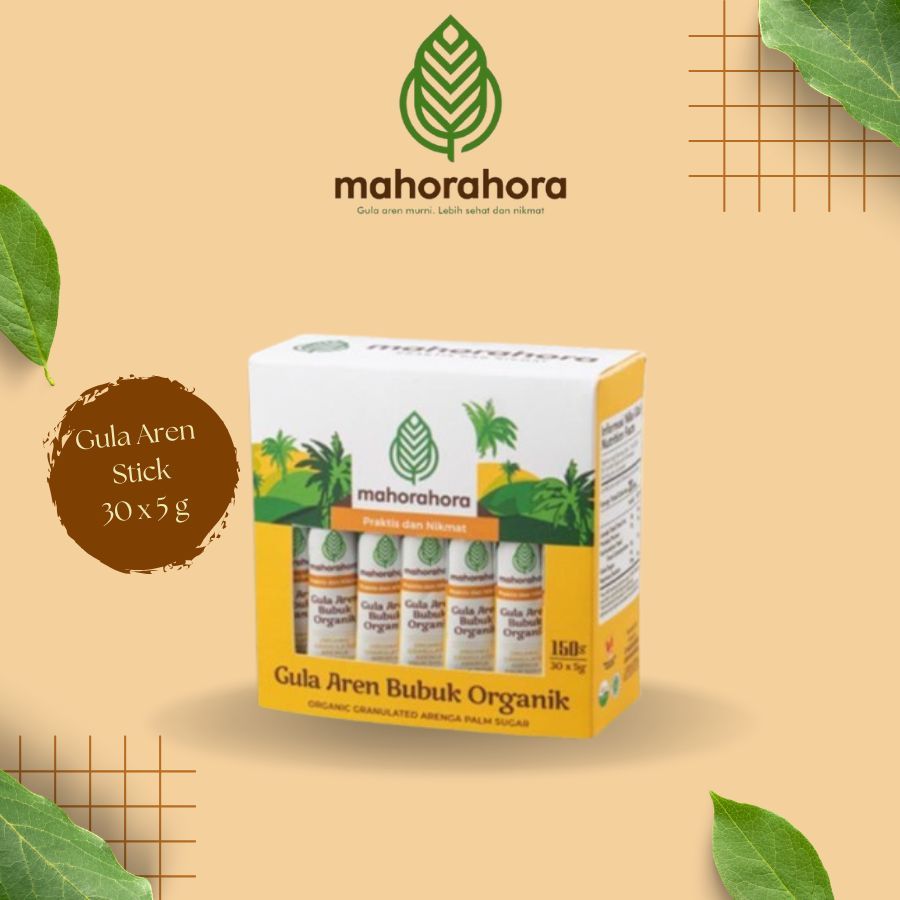 

Gula Aren Sachet Bubuk Murni dan Organik Mahorahora isi 30pcs Sugar - Gula Aren Murni dan Organik Sachet Box isi 30pcs