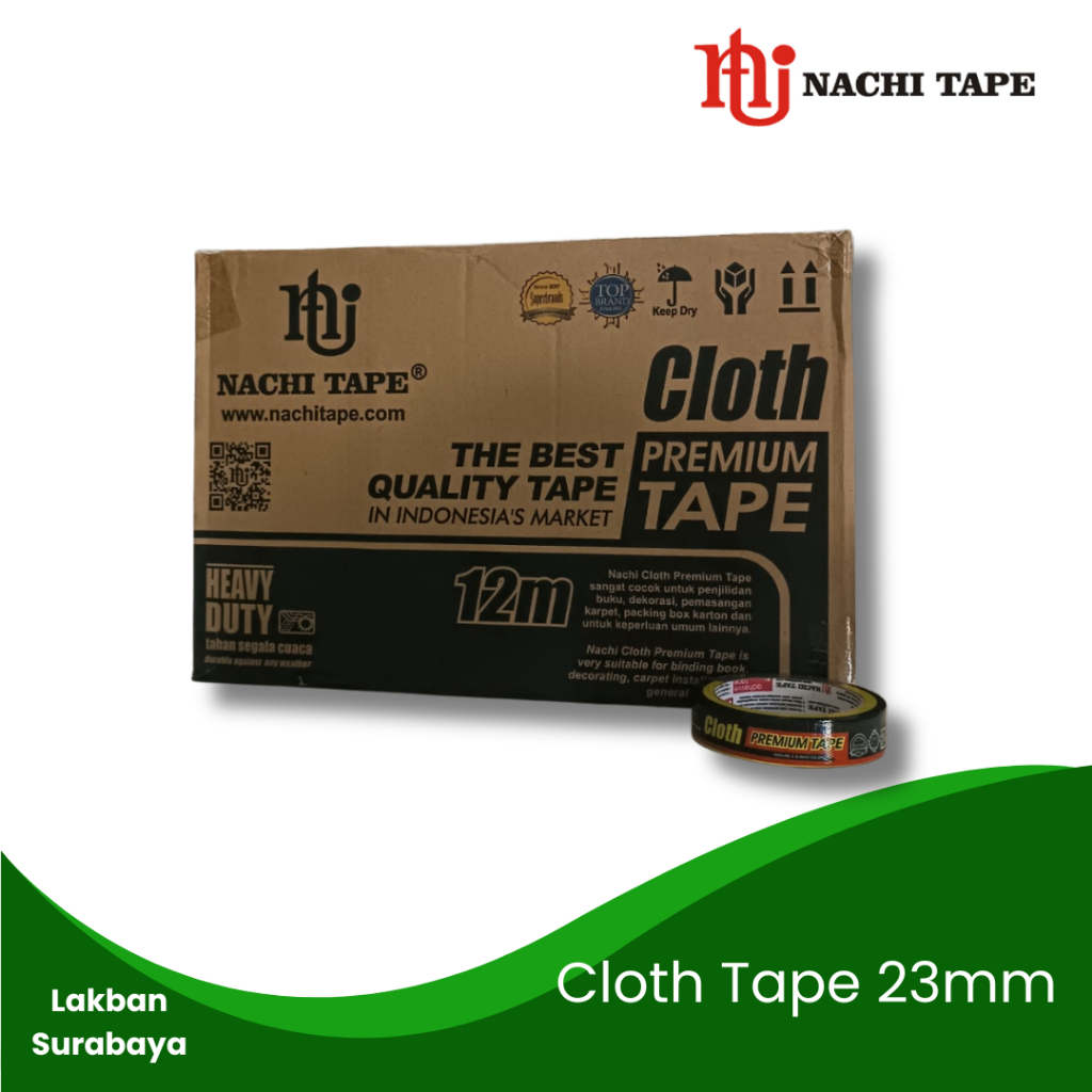 

Lakban Kain Nachi 1 inch / 23mm x 12m