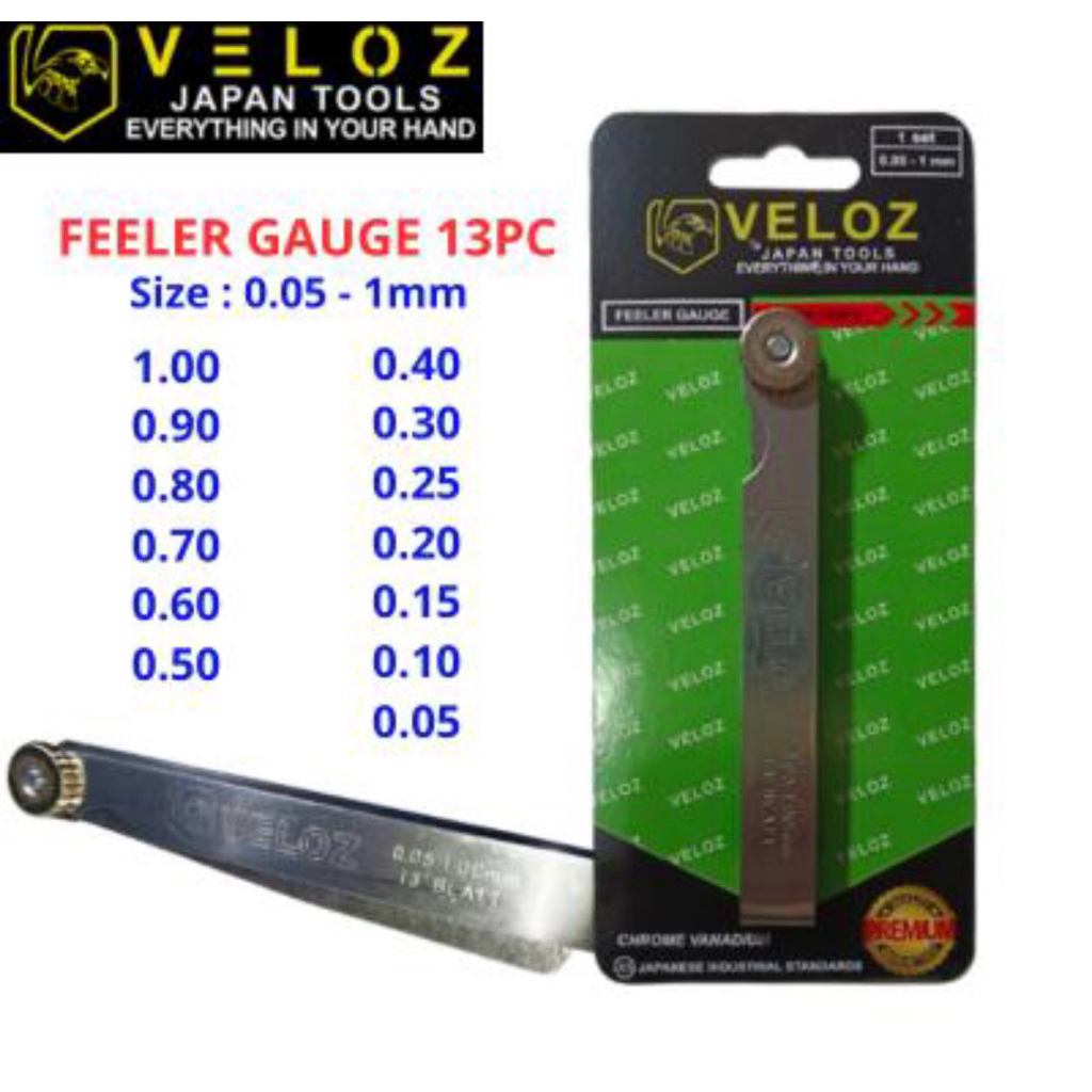 Feeler Gauge Set  Puller Stel Ukur Klep Celah 0,05 - 1,00 mm