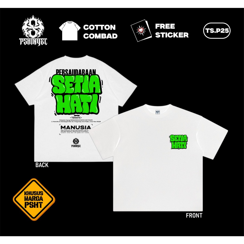 Kaos Psht Kata Kata Simpel Desain Terbaru Baju Distro Pria Wanita Original PSHTNYEL Cotton Combed