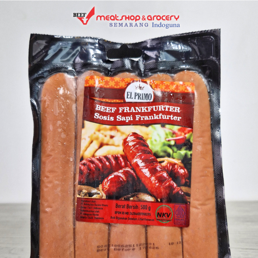 

EL PRIMO BEEF FRANKFURTER SAUSAGE 500 GRAM